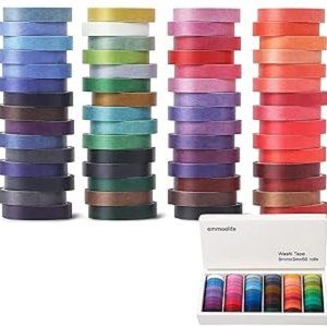 Emoolife 60 Rolls Washi Tape Set 15mm Wide 10ft Long